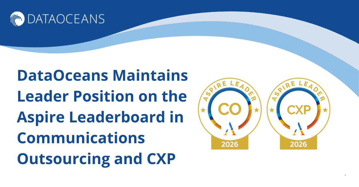 DataOceans Maintains Leader Position on Aspire Leaderboard in Communications Outsourcing and CXP Segments
