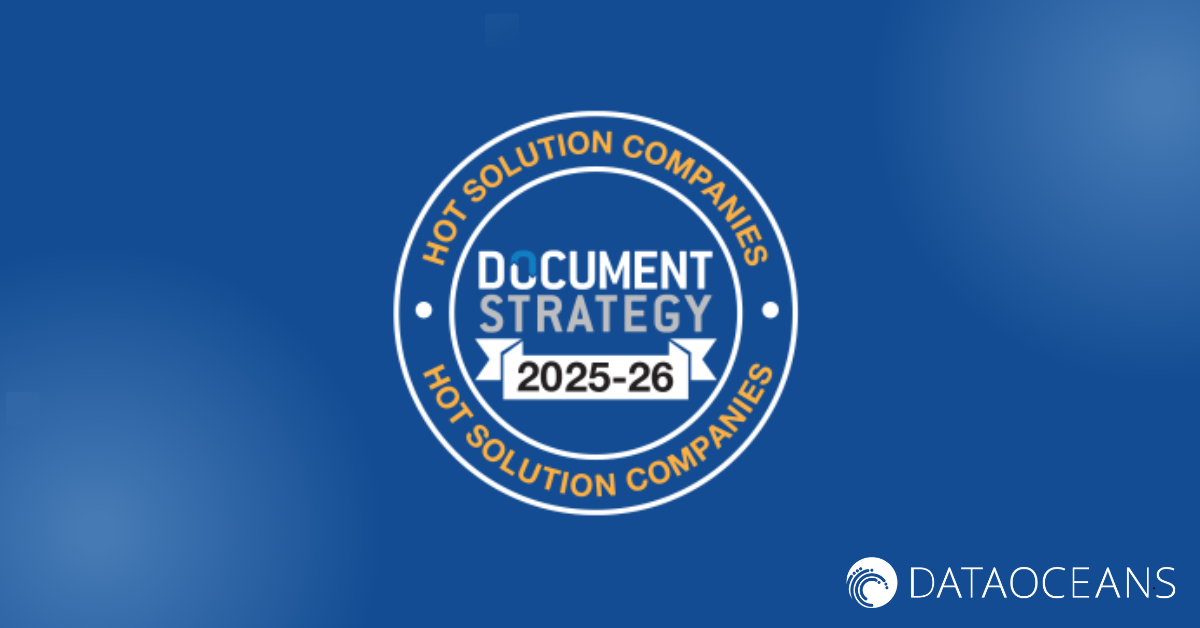 DataOceans has been recognized as a HOT Customer Communication Solution Company in the Document Strategy 2025–2026 HOT COMPANIES edition.